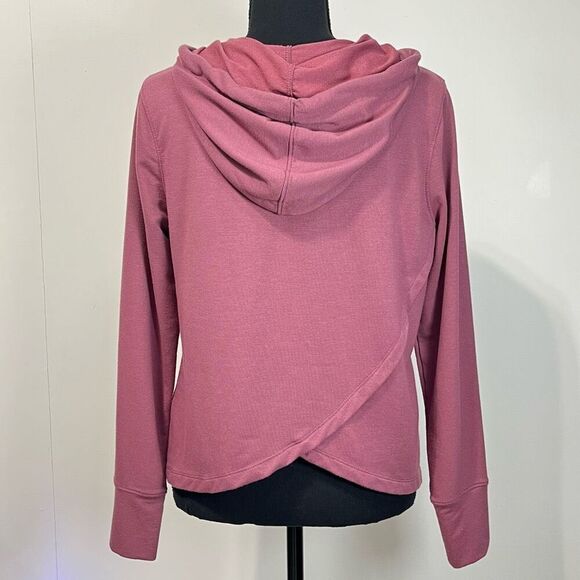 Avia Hooded Long Sleeve Activewear Top Size Medium Mauve Pink - Picture 2 of 8